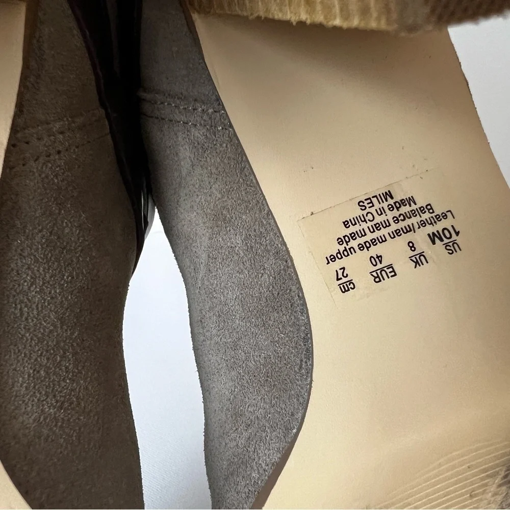 Carlos By Carlos Santana Miles Chunky Heel Leather Ankle Boots Size 10